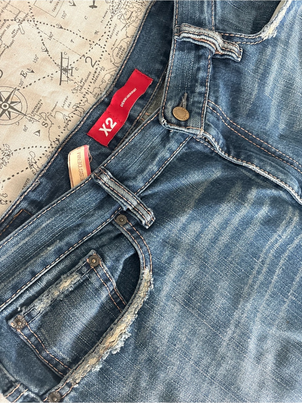 Express X2 Men’s Bootcut Jeans in Blue Denim